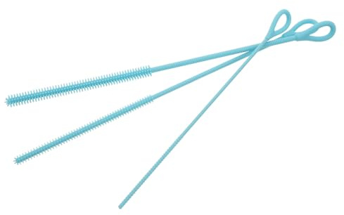 ARTSEWPLY Brosses de Nettoyage en Silicone Facile à Ranger Ensemble de 3 pour Nettoyage de Pailles pour Paille et Bouteille D'eau pour Bébé à Domicile Voyage