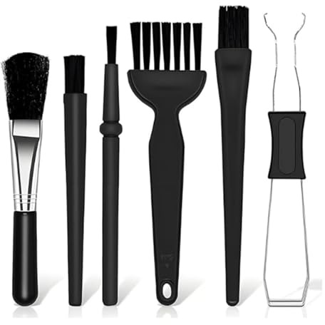 6-Piece Anti-Static Keyboard Cleaning Brush Kit, Portable ESD Dust Cleaner Set with Soft Bristles and Keyboard Keycap Puller for Laptop, PC, Motherboard, Camera, Mobile Phone and Office Equipment