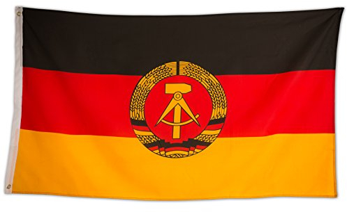 Bundes- und Länderflagge aus wetterfestem Material mit Metallösen, Outdoor Fahne & Flagge (DDR) 150x90cm