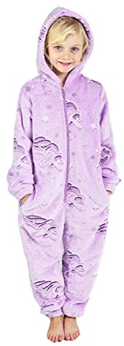 CityComfort Lyser i mörkret Onesie Barn Onesies för flickor regnbåge enhörning pyjamas 3-14 år gammal