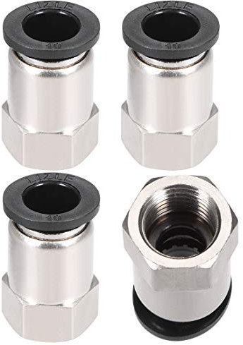 sourcing map G 1/4 Filetage femelle droit 12.5mm pousser dans raccord rapide pneumatique 4Pcs