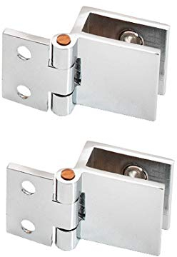 Drenky Lot de 2 Charnières de Porte en Verre 0 Degrés Sans Perçage pour Épaisseur de 5 mm à 8 mm