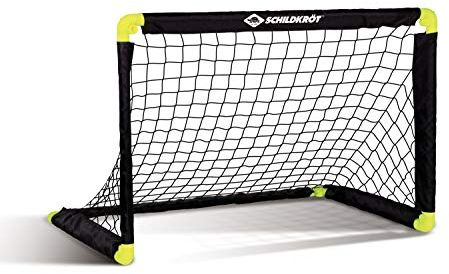 Schildkröt® Folding Soccer Goal, foldable soccer goal with innovative folding technology, made of plastic, 90 x 60 x 60 cm, free-standing for indoor and outdoor use, including 4 earth hooks, 970987