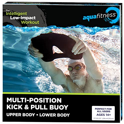 AQUA Fitness, 3-in-1 Combo Pull-Kick-Swim Kickboard, EVA Foam Swim Training Device, Adults