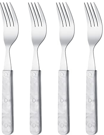 GRÄWE Tafelgabel, Menügabel 4 Stück in schöner Perlmuttoptik