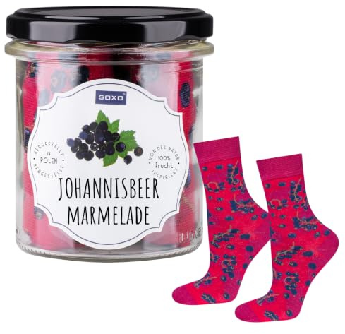 soxo Cotton Socks For Women - Fruit Jam Gifts - Funny Presents 2.5-6.5