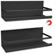 Dreamhigh® 2 Stück Kühlschrank Regal Magnetisch, Maximale Belastung 5 KG, Gewürzregal magnetisch mit Ablage, Wandregal Küche Anti-Rost, für Gewürze, Gläser, Flasche, Getränke- Schwarz