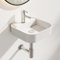 EMKE Waschbecken - Hängewaschbecken für Badezimmer & Gäste-WC - 40 × 40 × 11 cm Keramik Waschbecken - eckiges Aufsatzwaschbecken - Weiß