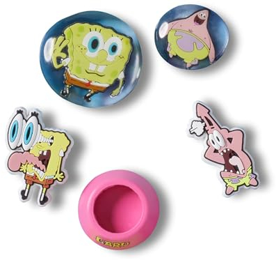 Crocs Unisex Spongebob Bubble 5 Pack Schuhanhänger, Multicolor