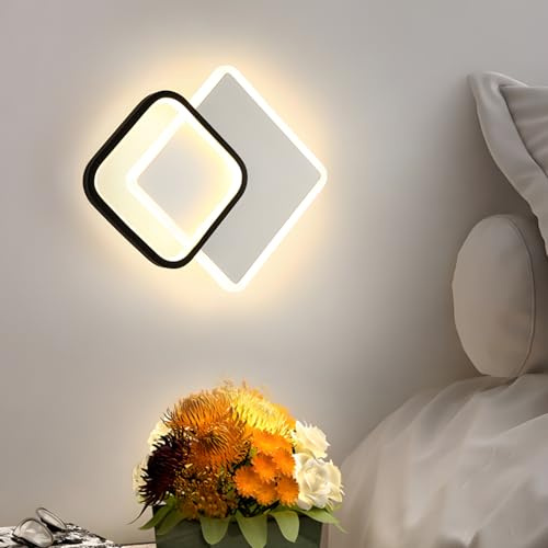ZTWLEED Aplique Pared Interior Moderna,22W 2400LM Lampara de Pared LED 3000K/4000K/6000K Diseño Creativo Luz de pared Acrílico para Dormitorio Salon Pasillo Escaleras,110-240V