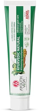 Ayouthveda Ayurvedic Whitening Toothpaste - 97% Natural Score for Advanced Gum Care & Stain Removal, Vegan, 100g