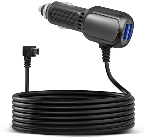 Anina Mini-B USB Dash Cam Power Cord 90° Right Angle for Rexing V1/V1P/Pro/V5/V3, Byakov S6, Rove R2-4K ā NOT for Micro USB or Type-C10