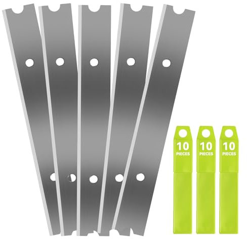 30 piezas cuchillas de repuesto para raspador de 100 mm, cuchillas para raspador, metal cuchillas de repuesto para raspador, raspador de vidrio, hoja de plata raspador para pintura y raspador de
