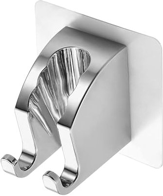 Frogetu 1 Stück Duschbrause Halterung,Stark Haftender Duschhalterung,Duschkopfhalterung Ohne Bohren,Wand Montierte Handbrause Halterung,Handbrause Halterung,Brausehalter