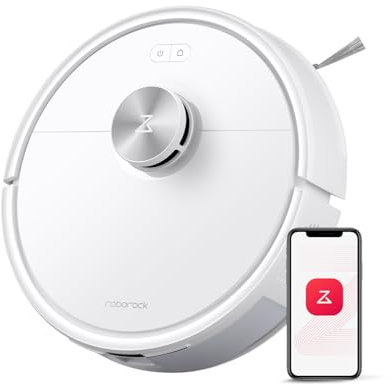roborock Q7 M5 Robot Vacuum,10,000Pa HyperForce Suction, Dual Anti-Tangle System, PreciSense LiDAR Navigation, APP-Controlled Mopping, Robot Vacuum and Mop, Ideal for Pet Hair, White