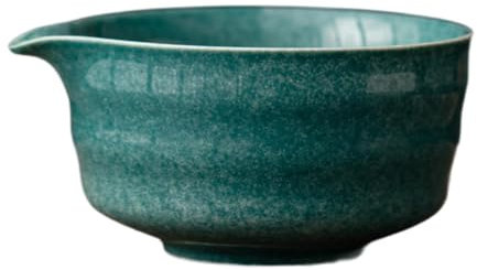 SiaBiced Matcha Schale Chawan mit Ausgießer Handgemacht für die Zubereitung von Frühstück/Matcha/Latte, Keramik Matcha Teeschale, Japanische Matcha Schale Geschenk für Matcha Liebhaber, Dunkelgrün