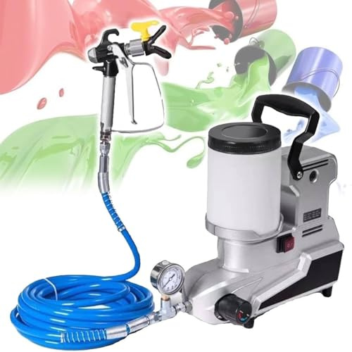 Spruzzatore Di Vernice Airless 1600 W Pistola A Spruzzo Elettrica Con Pressione Regolabile, 3 Velocità Regolabili, Protezione Contro Il Surriscaldamento Per Vernici Al Lattice E Lacche