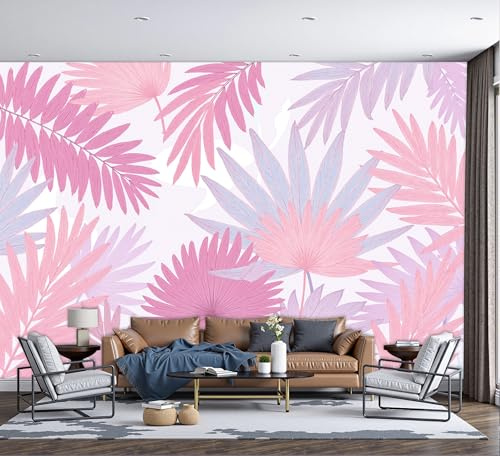 Papels Pintado Panorámico Hojas Tropicales De Acuarela Papel Tapiz Mural Estilo Bohemio Retro Estéreo Fondo De TV Papeles De Pared Decoración Del Hogar Papel Tapiz 3D 200x140cm
