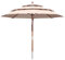 anndora Sonnenschirm 3-lagig 300 cm rund Gartenschirm - Dark Natural