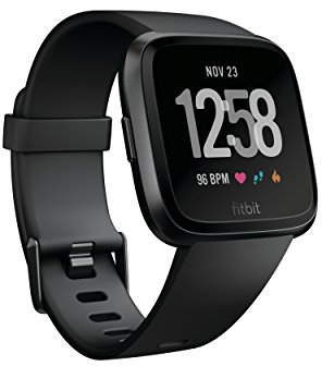 Fitbit Versa Health & Fitness Smartwatch with Heart Rate, Music & Swim Tracking, Black