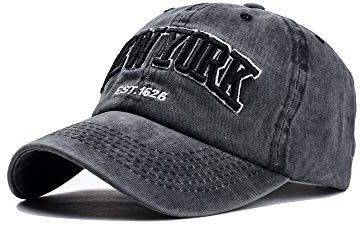 CheChury Retro Vintage Basecap New York Unisex Baumwolle Kappe Distressed Washed Verstellbar Outdoor Freizeit Hut Stickerei Cap Herren Baseballkappe Frauen