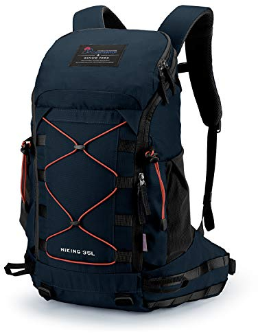 MOUNTAINTOP 35L Wanderrucksack Herren Damen Reiserucksack Trekkingrucksack Outdoor Rucksäcke mit Regenhülle für Camping Wandern Radfahren Tagesausflüge