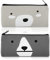 Cobee® Niedliches Federmäppchen aus Segeltuch, 2 Stück, Cartoon Stiftmäppchen, Kawaii Stiftehalter, Federmäppchen, Reißverschluss, Schreibwarentasche, Make up Tasch(hellgrau + dunkelgrau)