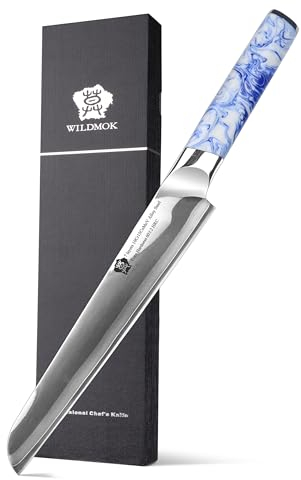 WILDMOK Coltello Sushi Sashimi 20,3 cm, Coltello Sujihiki in Acciaio Legato Coltelli da Cucina Yanagiba Giapponesi Coltelli da Intaglio Chef Ultra Affilati - Manico ergonomico in Resina
