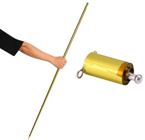 Magischer Zauberstab Metall,Professioneller Zauberstab,Tragbare Ausziehbarer Zauberstab,Metal Magic Wand,Ausziehbarer Zauberstab,Metall Zauberstab,für Magier Bühnenleistung,Zaubertricks Zubehör,110CM