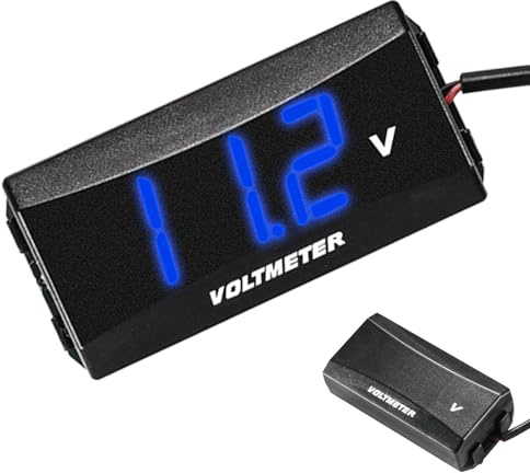 jlceh Misuratore di tensione della batteria, Misuratore di tensione per auto,Tester per batteria per auto multiuso per misuratore di batteria da 12 V - Pratico misuratore di tensione Voltmetro