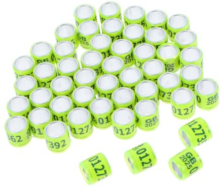 LIGHTAOTAO 10pezzi Anelli Numerati per Zampe di Piccioni Accessori per Uccelli Anelli Identificativi per Zampe di Piccioni Forniture per Fascette di Piccione Viaggiatore di Marcatura