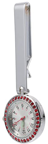 HEALEEP Luminous Clip Systerur för Sjuksköterskor Elegant Fickur i Silver Praktiskt Stabilt för Läkare Vårdpersonal till Flickvän