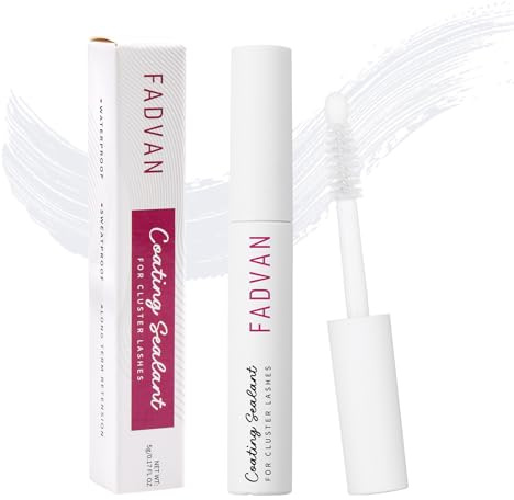 FADVAN Colla per Ciglia Finte Ciuffetti - Lash Sealant pour Extension Ciglia - Lash Seal for Cluster Lashes Fai Da Te Rivestimento a Lunga Durata 2 Settimane (5ml)
