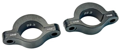 BlissfulAbode Cuscinetti poggiapolsi per manubrio della bicicletta, con morsetto, struttura in lega di alluminio 7575, antiscivolo, design di precisione CNC, per bici da strada, montagna, pista e TT