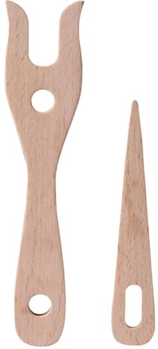 Herramienta de tenedor Lucet de madera, aguja de encuadernación para tejer ganchillo, pulsera DIY, collar, trenzado