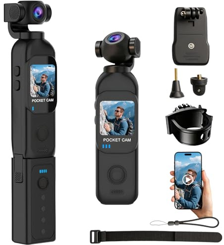 OBEST Camara Deportiva Mano WiFi con Pantalla Táctil 1.33, Giro 270 + 130