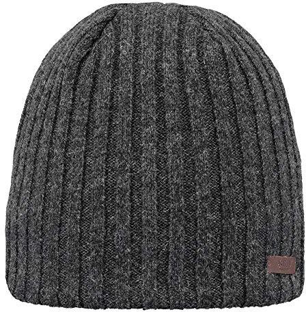 Barts Herren Haakon Beanie Baskenmütze, Grau (Charcoal 0021), One Size (Herstellergröße: Uni)