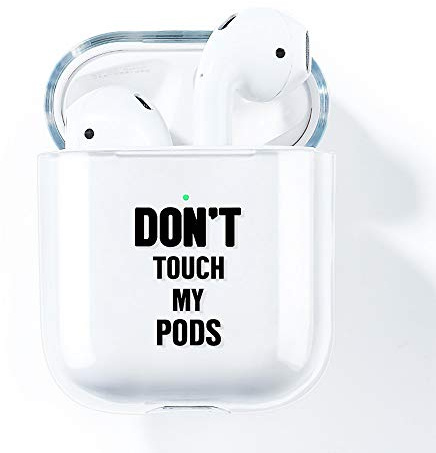 AKABEILA Airpods Case Cover, Compatible for Apple Airpods 2 1 Case Silicone Clear Design for Air Pods 2nd 1st Generation Front LED Visible Wireless Charging Women Transparent Cute