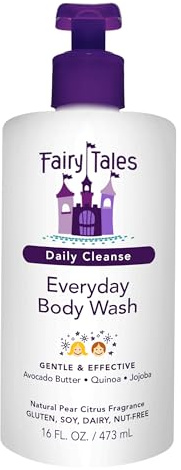 Fairy Tales Daily Cleanse Kids Body Wash | Kids Soap With Gentle, Clean Natural Ingredients | Sulfate Free, Silicone Free, Body Wash for Boys and Girls - 16 oz.