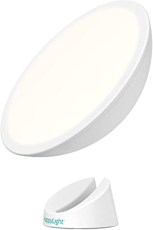Verilux® HappyLight® Halo - Lampada LED per terapia della luce senza fili, con base magnetica a 360° e batteria ricaricabile, per luce portatile, senza raggi UV, spettro completo 10.000 LUX con