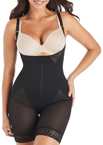 Maidenform Women's Ultra Sculpts Open Bust Romper, Ultra Firm Control Compression Shapewear