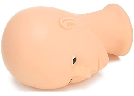 Silicone Mannequin Head, Hat Wig Jewelry Helmet Glasses Display,Soft Makeup Training Practice Head Model for Eyelash, Bald Mannequin Head 20inch (no makeup)