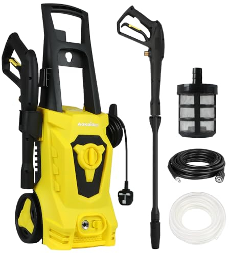 Panana High Pressure Washer 1800W, 135 Bar Electric Power Jet Washer with Adjustable Nozzle & 5m Hose, Upgraded Cleaning Machine with Foam Cannon for Cars/Fences/Driveways/Patios/Home Cleaning