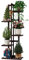 Bamworld Porta Piante da Interno in Bambu Naturale,caffè,Scaffale a 5 Livelli per Vasi, Ideale per Giardino, Patio e Balcone – Fioriera da Esterno & Arredo Giardino