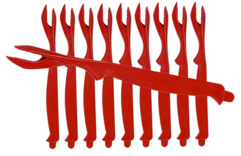 DECHOUS 10 Pezzi Forchette per Granchi in Plastica Multiuso Utensili per Consumare Crostacei per Casa e Ristorante Resistenti e Pratici