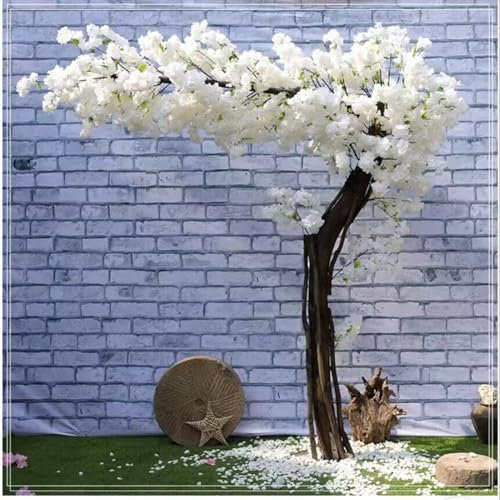 QICBYING Árboles Artificiales De Cerezo En Flor, Grandes Árboles De Flor De Cerezo Artificiales, Árbol De Flores De Durazno De Simulación, Plantas De Jardín, Flores Falsas De Simulación(1.5 * 1m)
