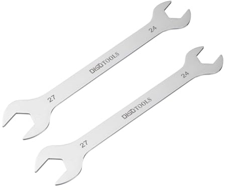 QUARKZMAN 2 stycken dubbel skiftnyckel 24 mm x 27 mm, skiftnyckel gaffelnyckel sandblästring 3cr13 rostfritt stål, öppen ringnyckel för hushåll och allmänna reparationer
