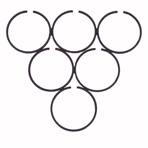 Anillos de pistón para Motor Anillo de pistón de 42 mm x 1,2 mm for Motosierra Husqvarna 345, for desbrozadora STIHL 025 028 FS450 FR450 FT/FC/HL/HT/SP/KM-451, Lote de 6 Unidades Szwaldaper