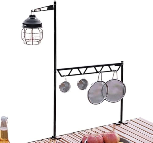 Rack de campamento al aire libre, estante de cocina de escritorio para acampar | Estante de escritorio para acampar | Organizador de multifunción portátil para BBQ Grill Picnic Travel Traveling Fishin