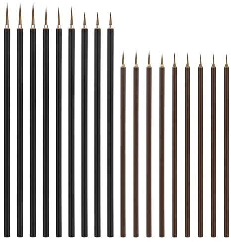 Linkstyle 18pcs Paint Brush Set, Chinese Japanese Kanji Sumi Art Inks Painting Watercolour Brushes for Fine Detailing